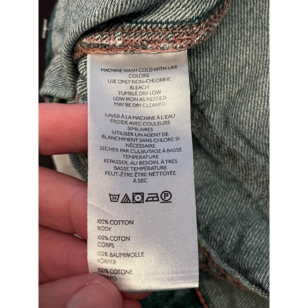 We The Free Shorts Womens 29 Blue Boomerang High Rise Cutoff Frayed Hem Denim - Picture 9 of 11